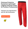 Weixi Factory Supply Forestry Red Chainsaw Chaps Class 1 Anti Lightweight Cut Chainsaw Pants Leg Guard Safety Wear for Logger Working