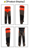 Weixi Professional Orange Grey Chaps Class 1 Orange Cut Resistant Chainsaw Pants Leg Protection for Wood Cutting and Logging Work