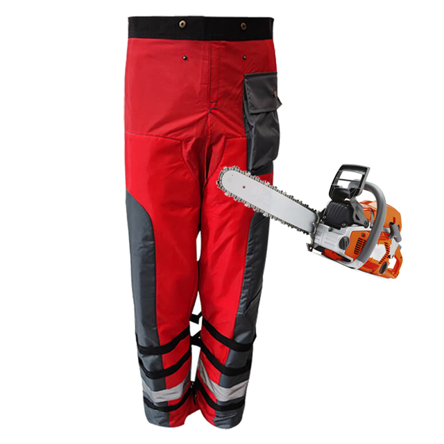Weixin Class 1 Chainsaw Pants Anti Cutting Red Black Safety Trousers Breathable For Forestry Logging Tree Cutting Work