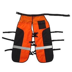 Weixi Orange Black Chain saw protective Chaps with tool pocket for chainsaw operator user for sale