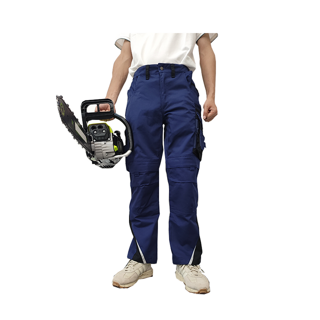 Weixi Winter Forest Workers Navy Blue Anti Cutting Safety Chainsaw Pants Chain Saw Trousers for Leg Protection