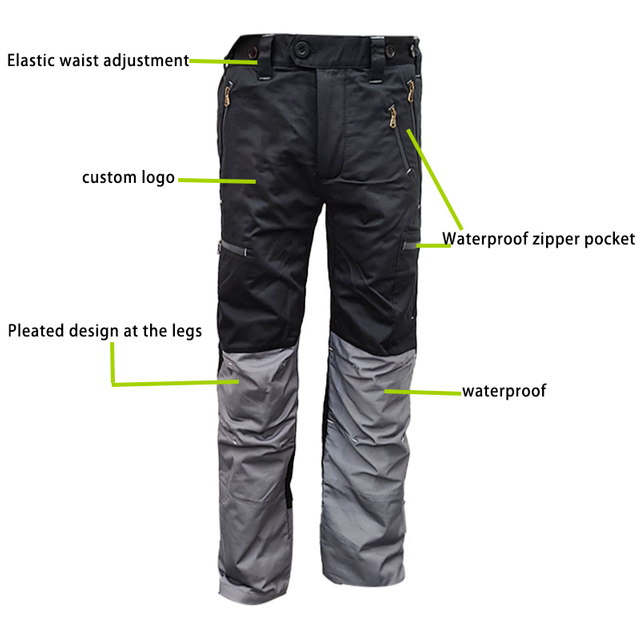 Weixi Men's Lightweight Breathable Cut Resistant Leg Protection Black Chainsaw Pants Chaps for Summer Logging Tree Cutting