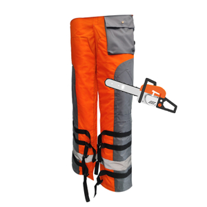 Orange Safety Chain Saw Pants Logging Leg Protective Chainsaw Chaps for Forest Worker Tree Climber Arborist