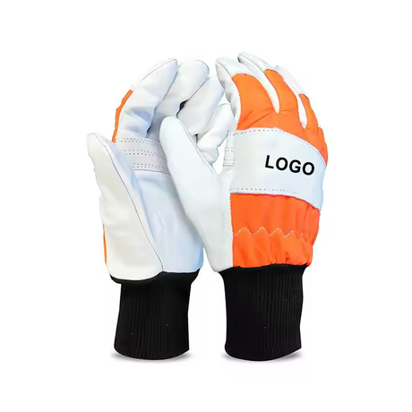 Weixi Cut Resistant Safety Protective Leather Chainsaw Gloves for Chainsaw Use Hands Protection Cut Proof Waterproof