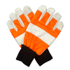 Weixi OEM Class 1 Hot Sale Left-Hand Protection Anti-Cut Orange Gloves Chainsaw Gloves for Men's Forest Chainsaw Work 