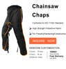 Weixi Lightweight Black Chainsaw Chaps Pants for Big And Tall Logging Guys Chainsaw Users