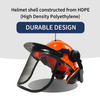 Weixi HDPE Safety Chainsaw Hjälm med ansiktssköld och justerbara öronmuffar för hörselskydd