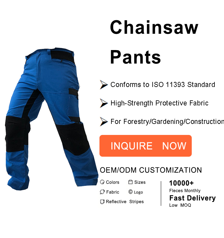 pantalones de motosierras azules 4