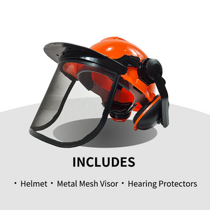 Weixi HDPE Safety Chainsaw Helmet With Face Shield And Adjustable Ear Muffs for Hearing Protection