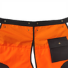 Weixi Orange Black Chain saw protective Chaps with tool pocket for chainsaw operator user for sale