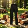 Weixin Black Wear‑resistant Anti‑dirty Anti‑cut Chainsaw Pants for Forestry Logging Wood Workers Outdoor Construction