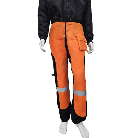 Weixin Waterproof Chainsaw Chaps Safety Trousers Lightweight Orange Cut Resistant Men's Pants for Outdoor Forestry Logging
