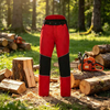 Weixin Hot Sales Red Chainsaw Protection Pants Chaps Class 1 Cut Proof Safety Trousers for Tree Cutting Construction Worker