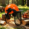 Weixin Hot Sales 4 in 1 Orange Hard Hat Safety Chainsaw Helmet with Face Shield And Earmuffs for Logging Forestry Work