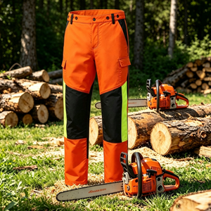 Weixin Wholesale Factory Direct Orange Lightweight Anti-Cut Chainsaw Protection Pants Safety Workwear Forestry Logging 