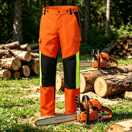 Weixin Wholesale Factory Direct Orange Lightweight Anti-Cut Chainsaw Protection Pants Safety Workwear Forestry Logging 